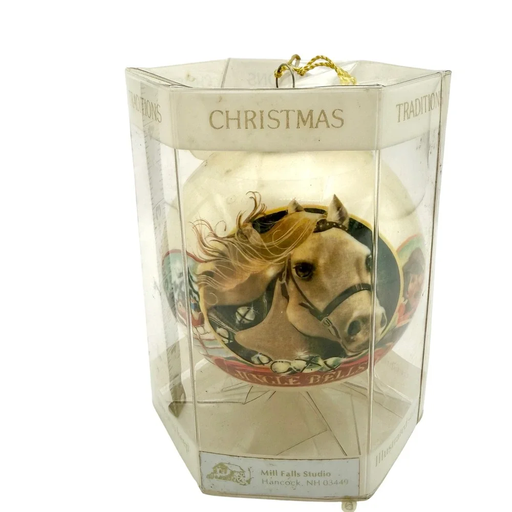 Vintage 1979 Mill Falls Studio Christmas Traditions Jingle Bells Horse Ornament